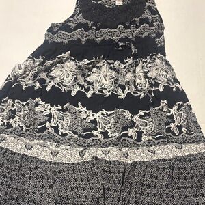 Bila Black and White Floral Kids Dress
